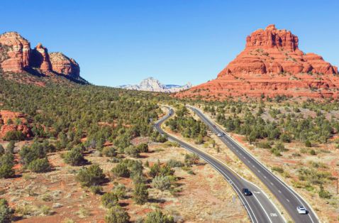 Vista Da Lendária Route 66, National Trails Highway. Arizona